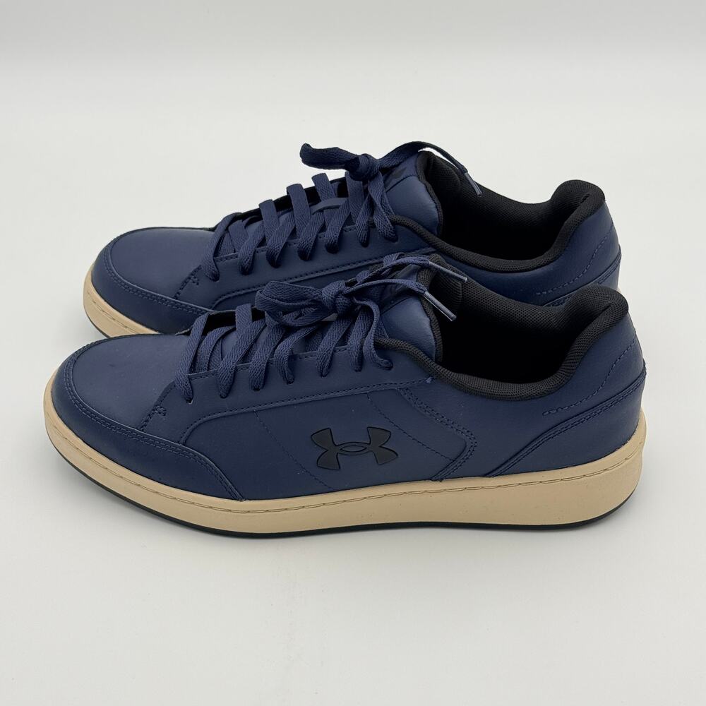 Under Armour AKA Court Navy Blue Leather Sneakers Men's 12